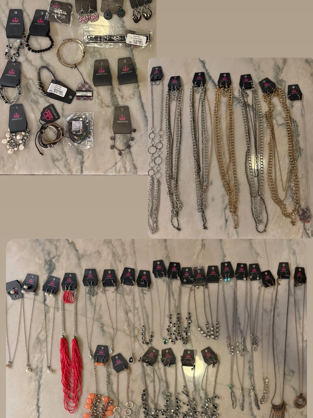 Paparazzi LOT Mixed Metal Necklace Collection — Silver & Gold Accents